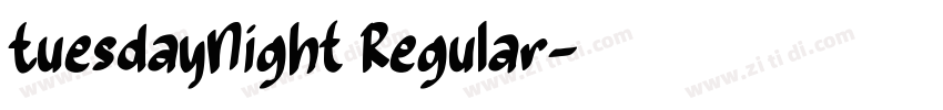 TuesdayNight Regular字体转换